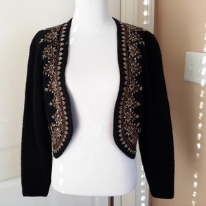 Karen Kane Gorgeous Wool Beaded Jacket